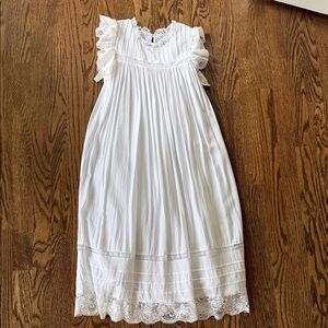 White Lace Trimmed Dress